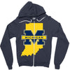 indiana for michigan Zipper Hoodie
