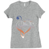 music expresses clef heart girls Ladies Fitted T-Shirt