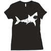shark 'bite me' Ladies Fitted T-Shirt