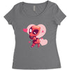 KISS ME PLEASE Women's Triblend Scoop T-shirt