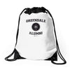 greendale alumni Drawstring Bags