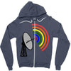 gaydar gay rainbow radar Zipper Hoodie