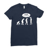banksy funny human evolution indie Ladies Fitted T-Shirt