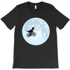 Biker Dinosaur - Dinosaur Riding A Bike To The Moon T-Shirt