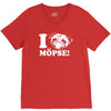 i love m&ouml;pse funny V-Neck Tee