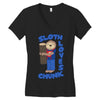 sloth loves chunk Women's V-Neck T-Shirt