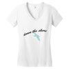 down the shore hooded Women's V-Neck T-Shirt