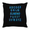 alphabet abc elemno Throw Pillow