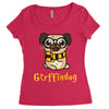 gryffindog pug Women's Triblend Scoop T-shirt