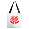 autism mom my heart Tote Bags