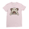 cute pug dog Ladies Fitted T-Shirt