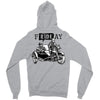frideay white Zipper Hoodie