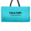 have faith in science and reason t shirt medium funny atheism religion Weekender Totes