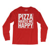 pizza makes me happy Long Sleeve Shirts