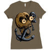 skull anchor Ladies Fitted T-Shirt