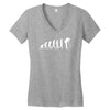 evolution fotograf stativ bilder objektiv f&uuml;r nikon cannon fans photo Women's V-Neck T-Shirt