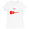 anti war guitar folk music writers Ladies Fitted T-Shirt