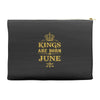 kings are born in june Accessory Pouches