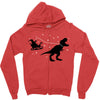 noel dinosaur Zipper Hoodie