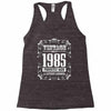 vintage made in 1985 perfectly aged a living legend Racerback Tank