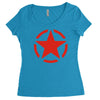 military starfunny retro army war vietnam usa britain fashion Women's Triblend Scoop T-shirt
