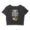 Christmas Skeleton mom and baby maternity Crop Top