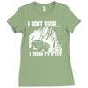 i dont snore i dream i`m a 4 x 4 Ladies Fitted T-Shirt