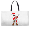 rock star santa claus father christmas Weekender Totes