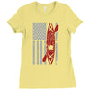 kayak american flag Ladies Fitted T-Shirt