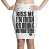 kiss me i'm irish or drunk or whatever t shirt st patricks day funny t Pencil Skirts