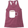 glass and coffee Racerback Tank