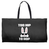 too hip to hop bunny easter Weekender Totes