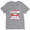 Legends Are Born In September V-Neck Tee