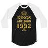 kings are born in 1992 3/4 Sleeve Shirt