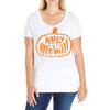 happy halloween 4 Ladies Curvy T-Shirt