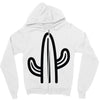 minimalistic cactus Zipper Hoodie