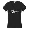 the damned band logo screen printed retro Women's V-Neck T-Shirt