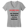 November Girls Women's V-Neck T-Shirt