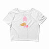 ice cream ghost Crop Top