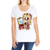 triple beagle portrait Ladies Curvy T-Shirt