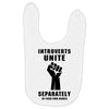 introverts unite separately in your own homes black Baby Bibs