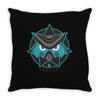 mustache animal Throw Pillow