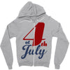 4th of july Zipper Hoodie