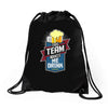 drinking beer Drawstring Bags