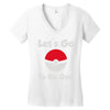 let's go to the gym Women's V-Neck T-Shirt