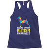 boxers support autism awareness Racerback Tank