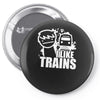 i like trains Pin-back button