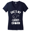she's my lucky charm Women's V-Neck T-Shirt