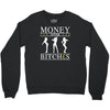 money over bitches graphic Crewneck Sweatshirt