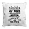 Dear Auntie, Thanks For Being My Aunt Throw Pillow